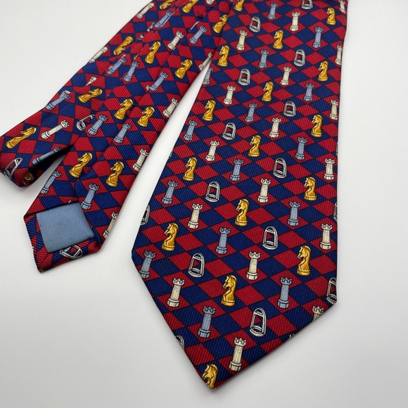 CELINE Paris Other - CELINE Paris Men's Silk Chess Pattern Neck Tie Made in Spain